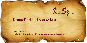 Kampf Szilveszter névjegykártya